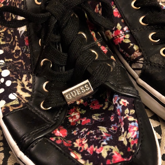 guess floral sneakers